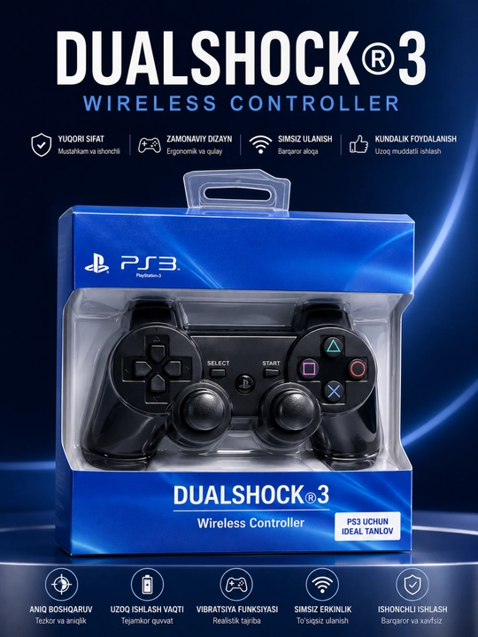 Беспроводной геймпад DualShock 3 для PS3 Bluetooth Wireless Controller - 
