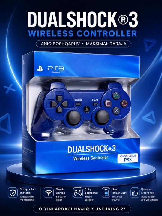 Беспроводной геймпад DualShock 3 для PS3 Bluetooth Wireless Controller - 