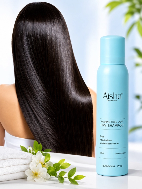 Сухой шампунь для волос. Спрей для объема Aisha. Aisha Cosmetics DRY SHAMPOO 150 мл
