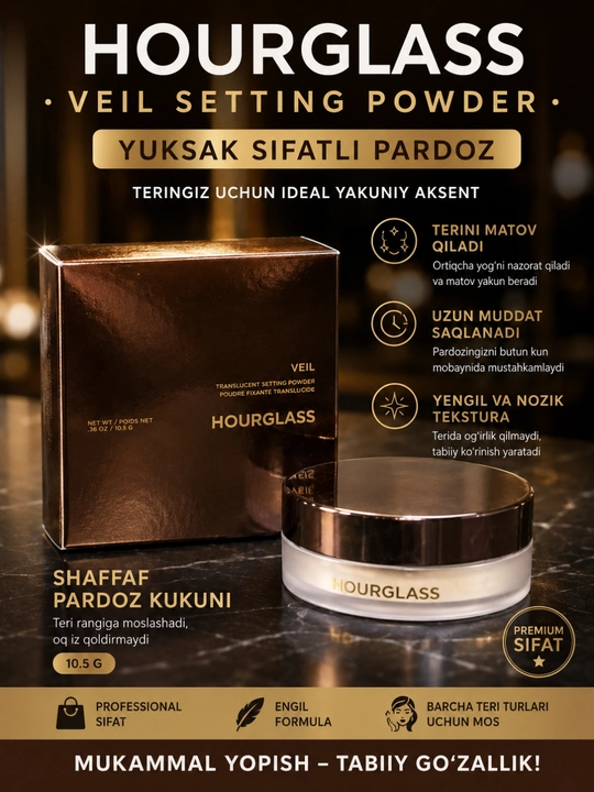 HOURGLASS Shaffof fiksatsiyalovchi upa