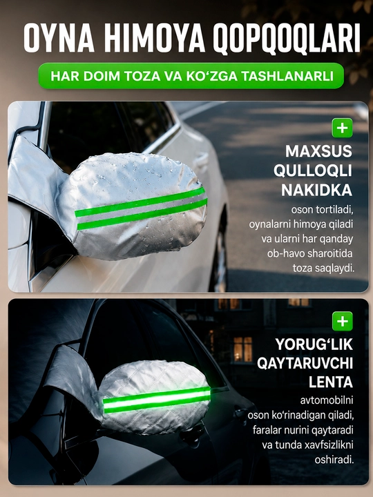 Avtomobil old oyna uchun quyoshdan himoya tent, 3 qatlam issiq va sovuqdan