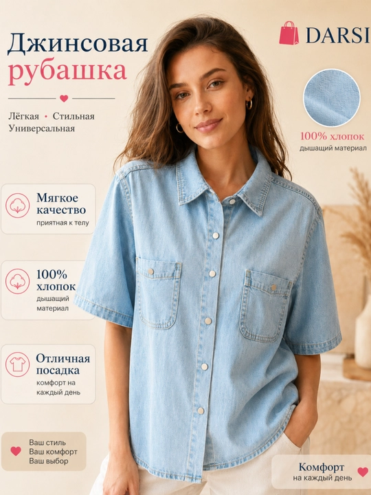 Джинсовая рубашка