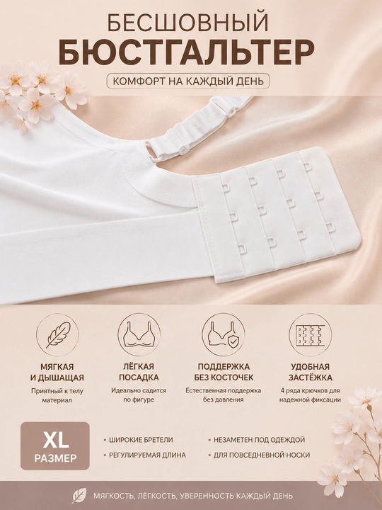 Ayollar uchun choksiz va simsiz qulay byustgalter