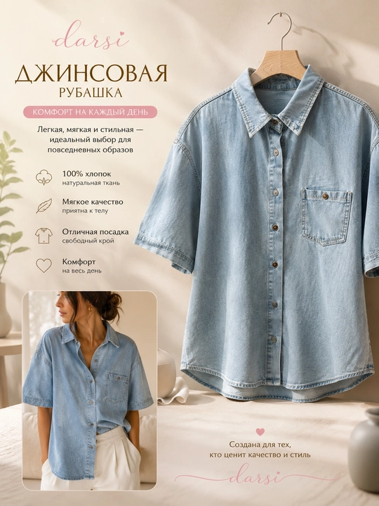 Джинсовая рубашка