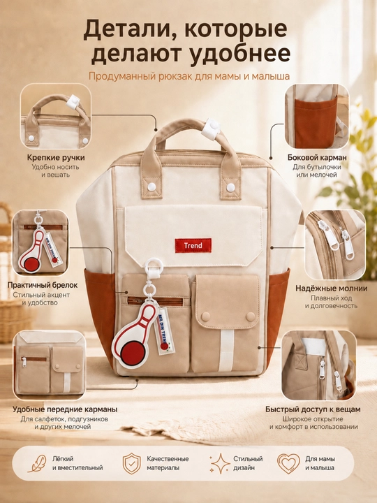 Сумка-рюкзак для мам с маленькими детьми, Mommy bag, вместительная сумка для детских вещей