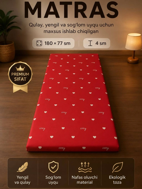 Yengil va qulay mini matras - 