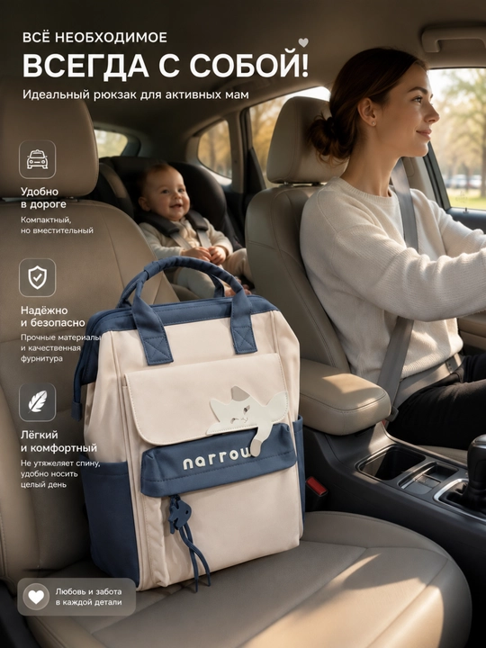 Yosh bolali onalar uchun sumka ryukzak, Mommy bag, bolalar buyumlari uchun keng sumka