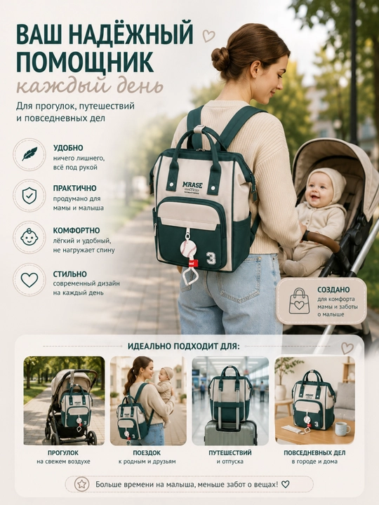 Сумка-рюкзак для мам с маленькими детьми, Mommy bag, вместительная сумка для детских вещей