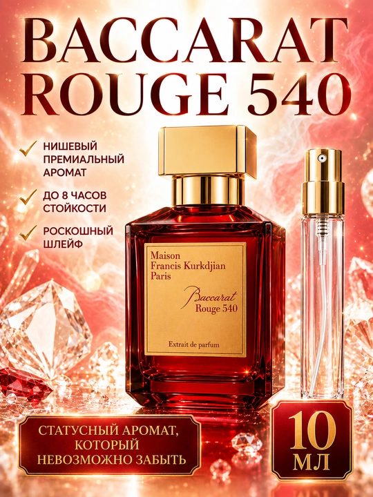 Ayollar atiri Baccarat Rouge 540, ayollar parfyumi, tiqinda