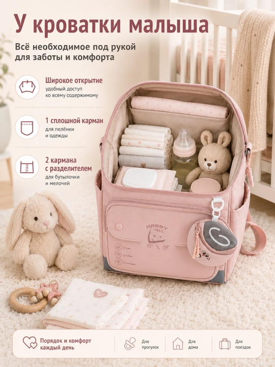Сумка-рюкзак для мам с маленькими детьми, Mommy bag, вместительная сумка для детских вещей
