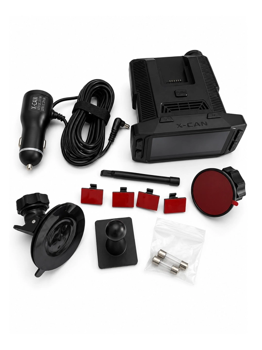 X-CAN S5 MAX 4K DUO videoregistrator,radar detektor,Sheriff Z7 moduli va FHD 5 orqa kamera