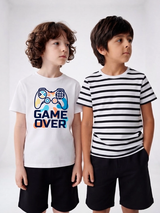 O'g'il bolalar uchun futbolkalar, 2 dona to'plam, 7–13 yosh