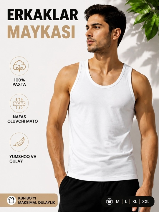 Мужская футболка,мужская футболка, мужское нижнее белье ,100% хлопок - 