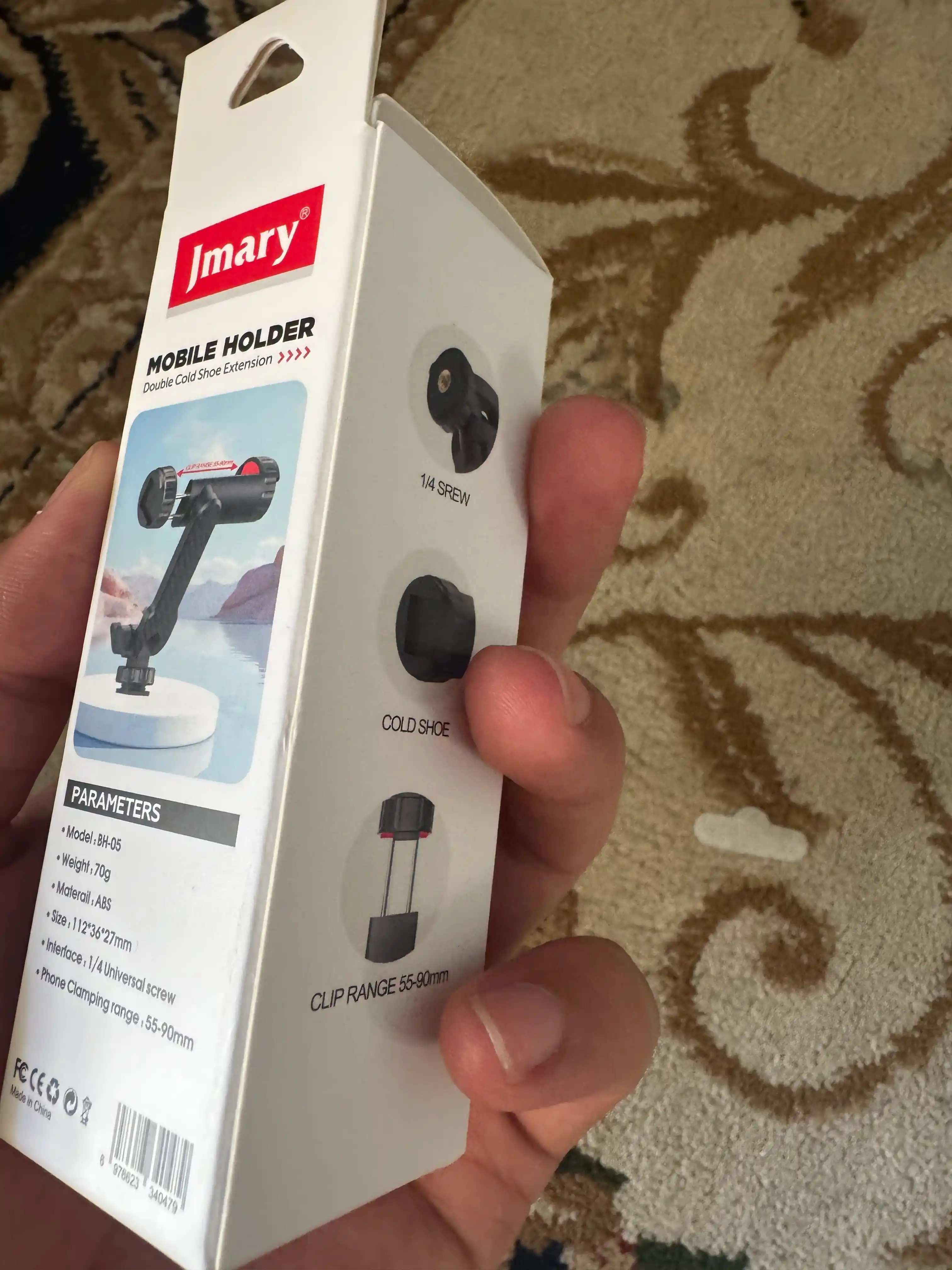 Shtativ, mobil telefon, foto va video kamera ushlagichi