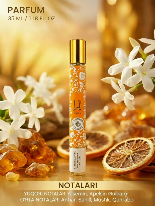 Ayollar uchun atir sprey Lattafa Yara, uzoq saqlanuvchi shirin va gul ifori, 35 ml - 