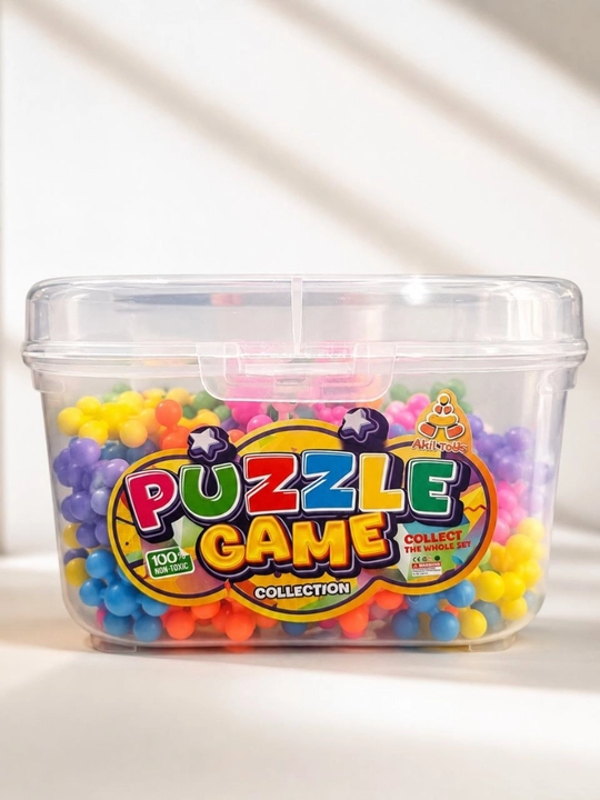 Детский конструктор Puzzle Game в пластиковом боксе, развивающая мозаика для детей