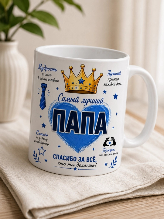 DADA dizaynli sovg‘a krujka, dada/ota uchun, 330 ml