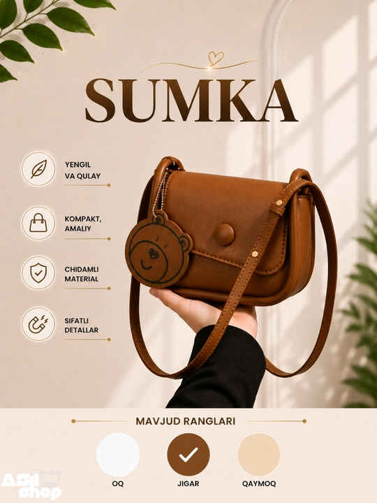 Ayollar sumkasi, kichik sumka, yelkama sumka