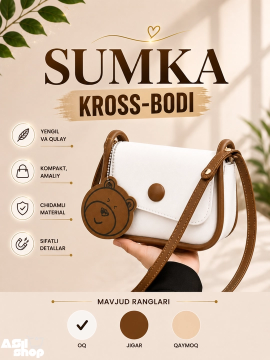 Ayollar sumkasi, kichik sumka, yelkama sumka