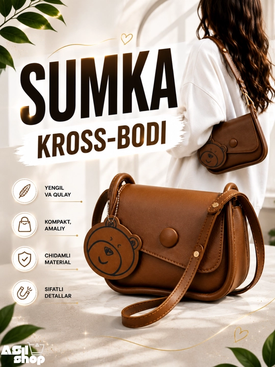 Ayollar sumkasi, kichik sumka, yelkama sumka - 