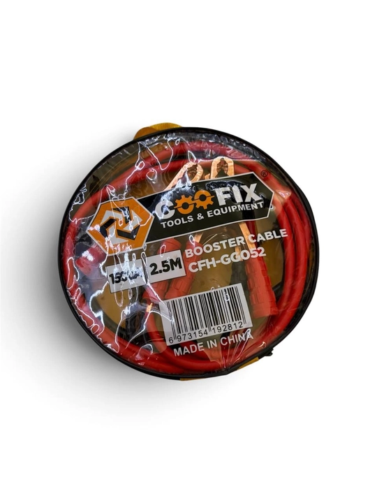 COOFIX 1500A avtomobil akkumulyatori uchun start (booster) simlari, 2.5 metr mis qisqichli