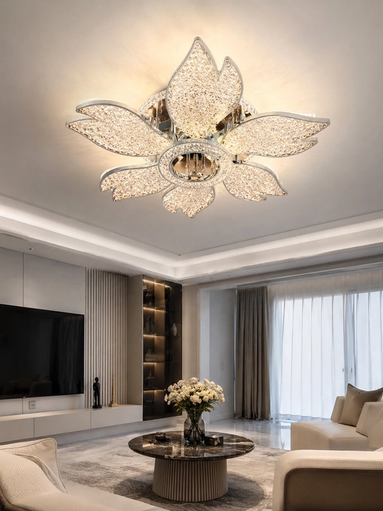Bluetooth va pultli LED shift lyustrasi 72 Vt, 3 rejim, 25 m² gacha