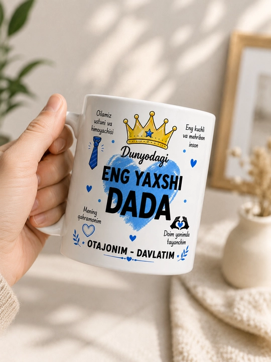 DADA dizaynli sovg‘a krujka, dada/ota uchun, 330 ml