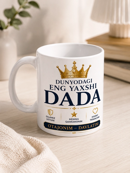 DADA dizaynli sovg‘a krujka, dada/ota uchun, 330 ml