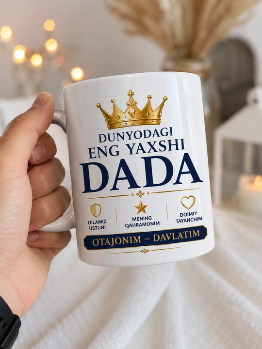 DADA dizaynli sovg‘a krujka, dada/ota uchun, 330 ml