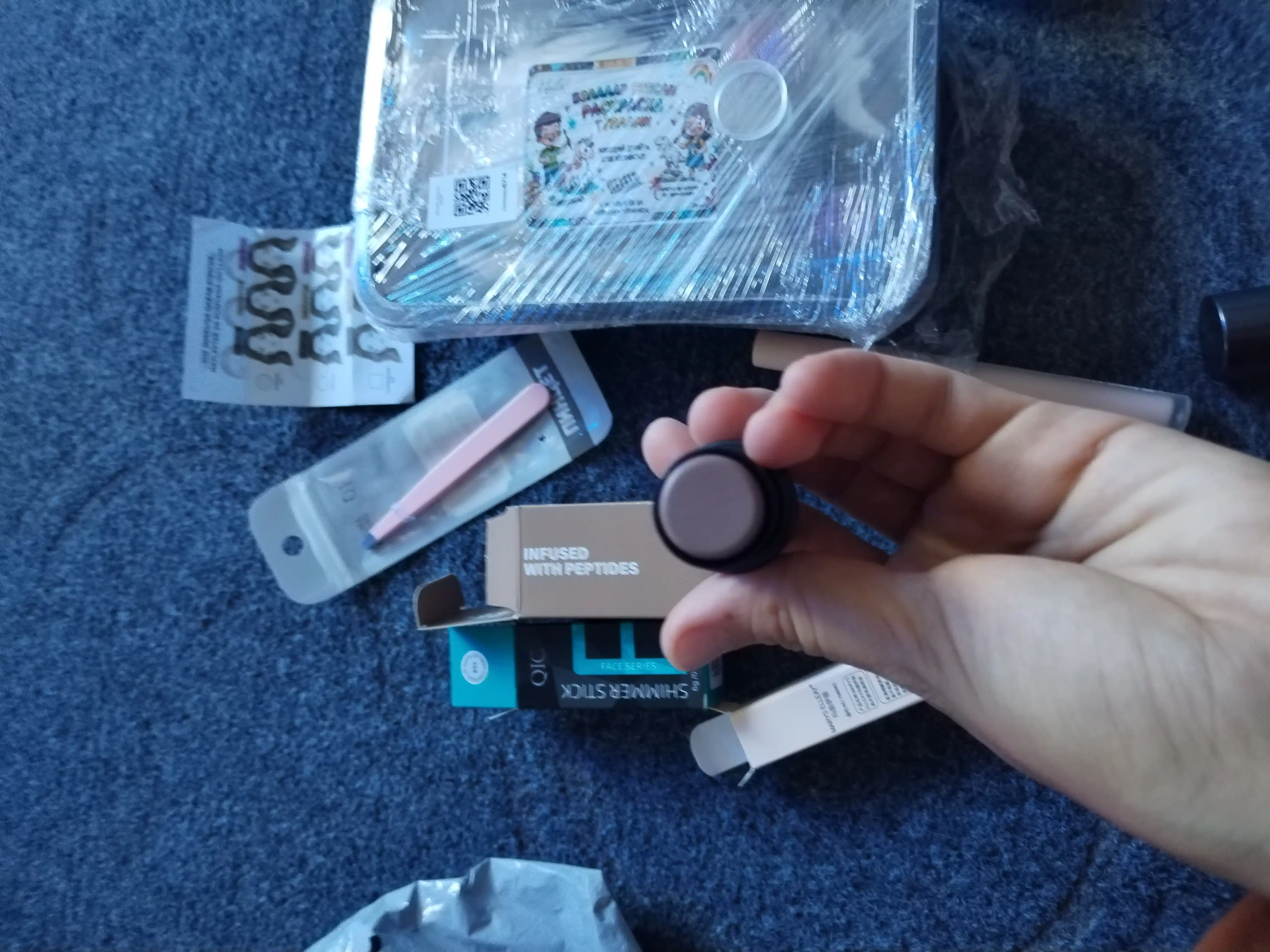 Контуринг стик QIC Shimmer Stick, кремовый консилер, бронзер, хайлайтер, 3 в 1