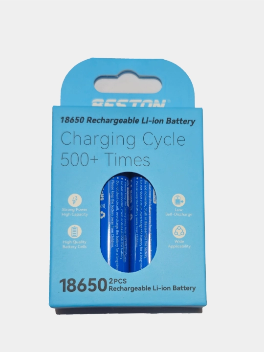 Аккумулятор Beston Li-ion 18650, 3.7 V, 3300 mAh, универсальные батарейки, 2 штуки
