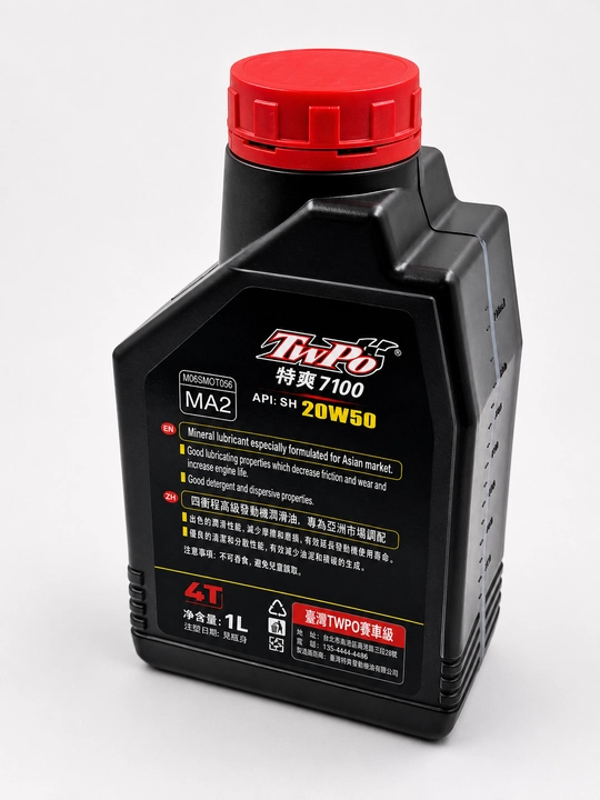 TWPO 7100 4T 20W-50 API SH motor moyi, 1 litr (4 taktli mototsikllar uchun) MODEL : Y001
