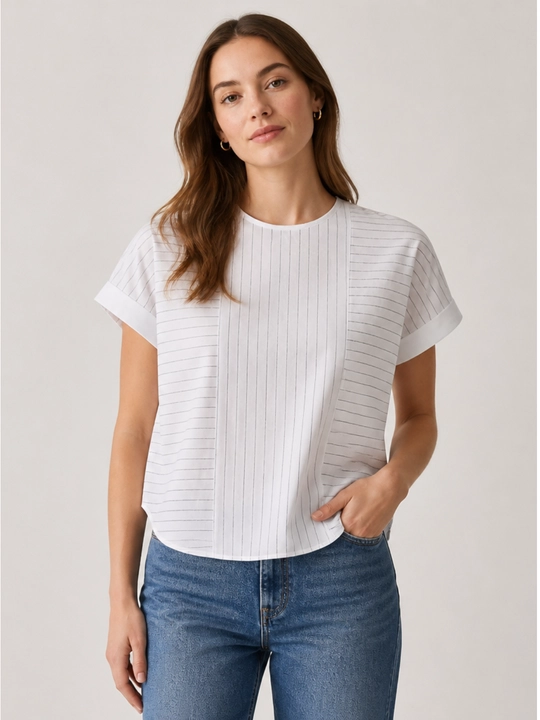 Нарядная футболка oversize для офиса и учёбы. Стандарт от 44 до 52 - 