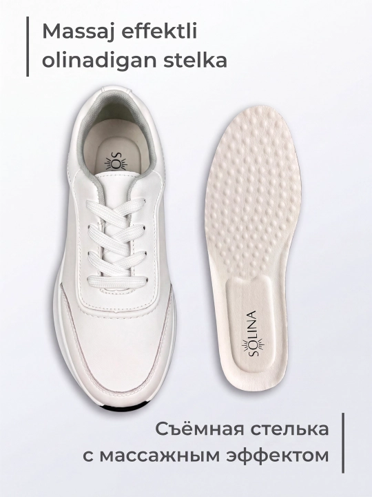 Ayollar uchun SOLINA charm krossovkalari, yoz-kuz, 36-41, 1 razmerga kichik yuradi