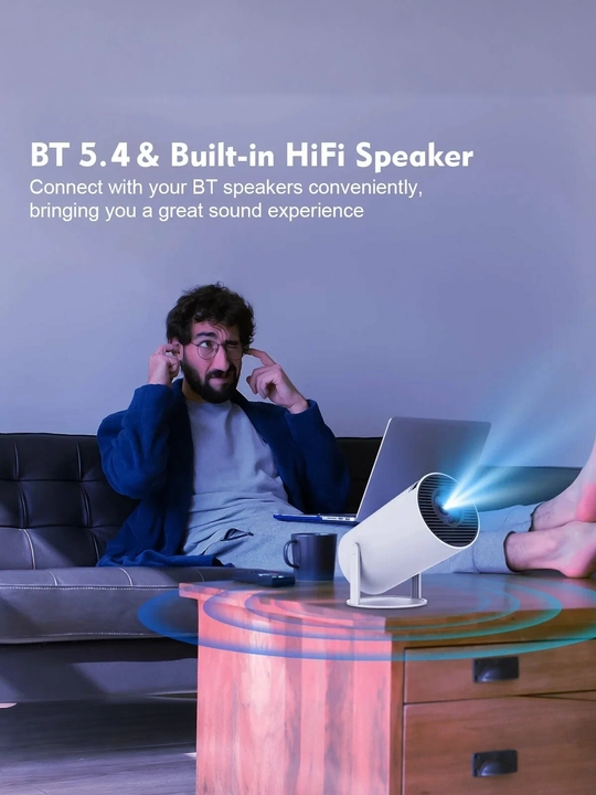 Смарт проектор HY300 PRO для домашнего кинотеатра Smart, портативный, Wi-Fi, Android