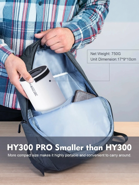 Смарт проектор HY300 PRO для домашнего кинотеатра Smart, портативный, Wi-Fi, Android