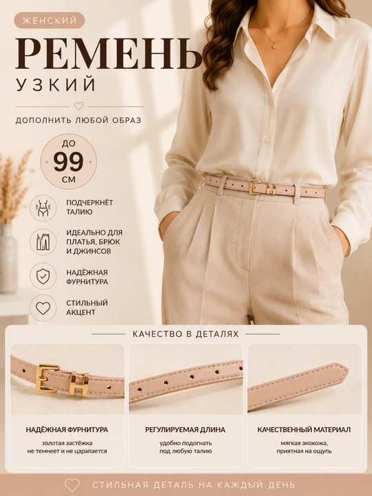 Ремень женский поясов, джинсов и платьев