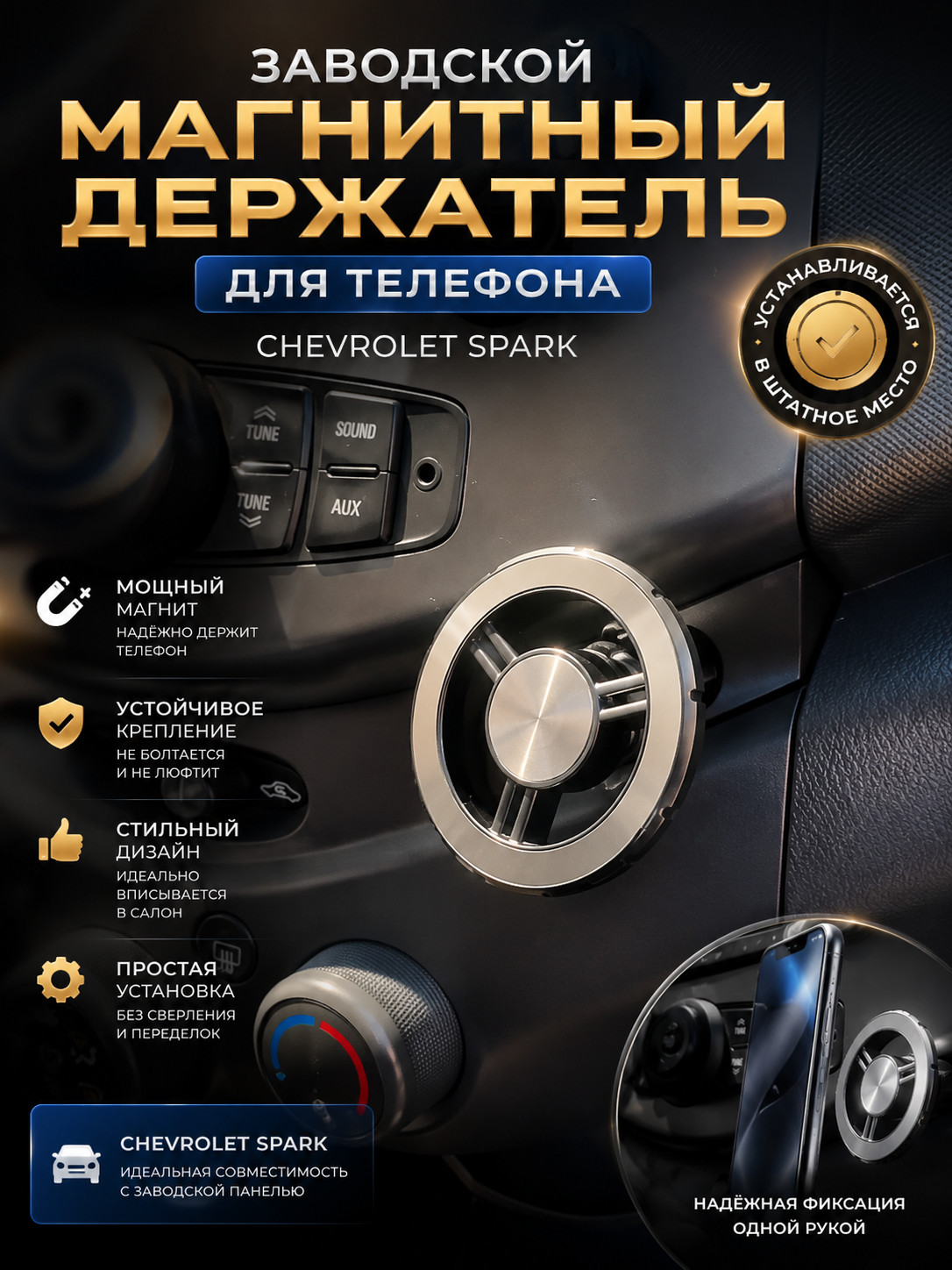 Spark uchun zavod magnitli telefon ushlagichi - 