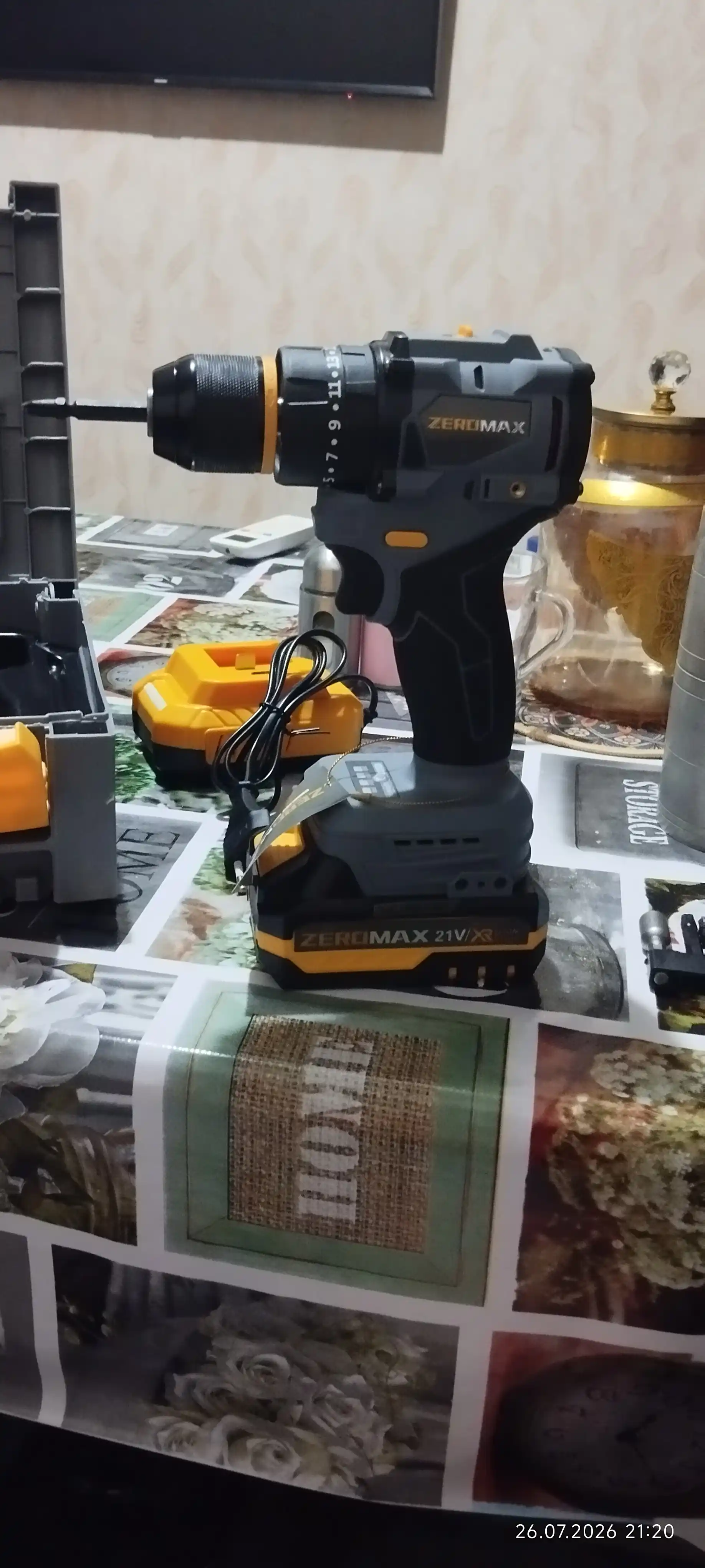 Zeromax shurup buragichi, 21 V, yuqori aylanish tezligi, ishonchli model