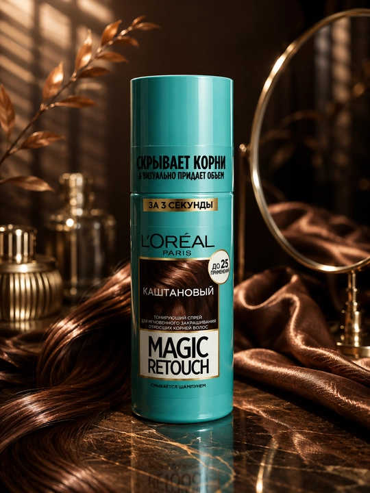 Magic Retouch Loreal Paris soch ildizlarini tez bo‘yash uchun ton beruvchi sprey, 75 ml - 
