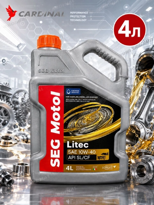 SEG Motol Litec SAE 10W-40, API SL/SF, 4 litr - 