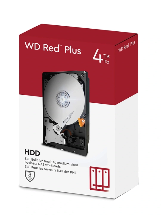 WD Red Plus 4TB, 8TB, 10TB, 12TB - qattiq disk HDD 3.5" SATA
