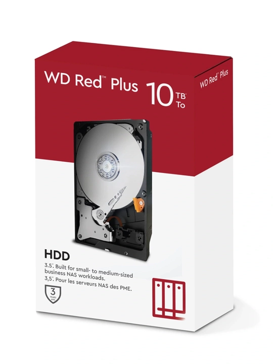 Жесткий диск WD Red Plus 4 ТБ, 8 ТБ, 10 ТБ, 12 ТБ - 3.5", SATA 6Gb/s, для NAS - 