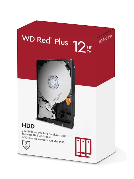 WD Red Plus 4TB, 8TB, 10TB, 12TB - qattiq disk HDD 3.5" SATA