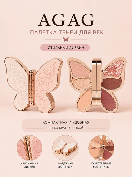 Палетка теней для век AGAG Butterfly