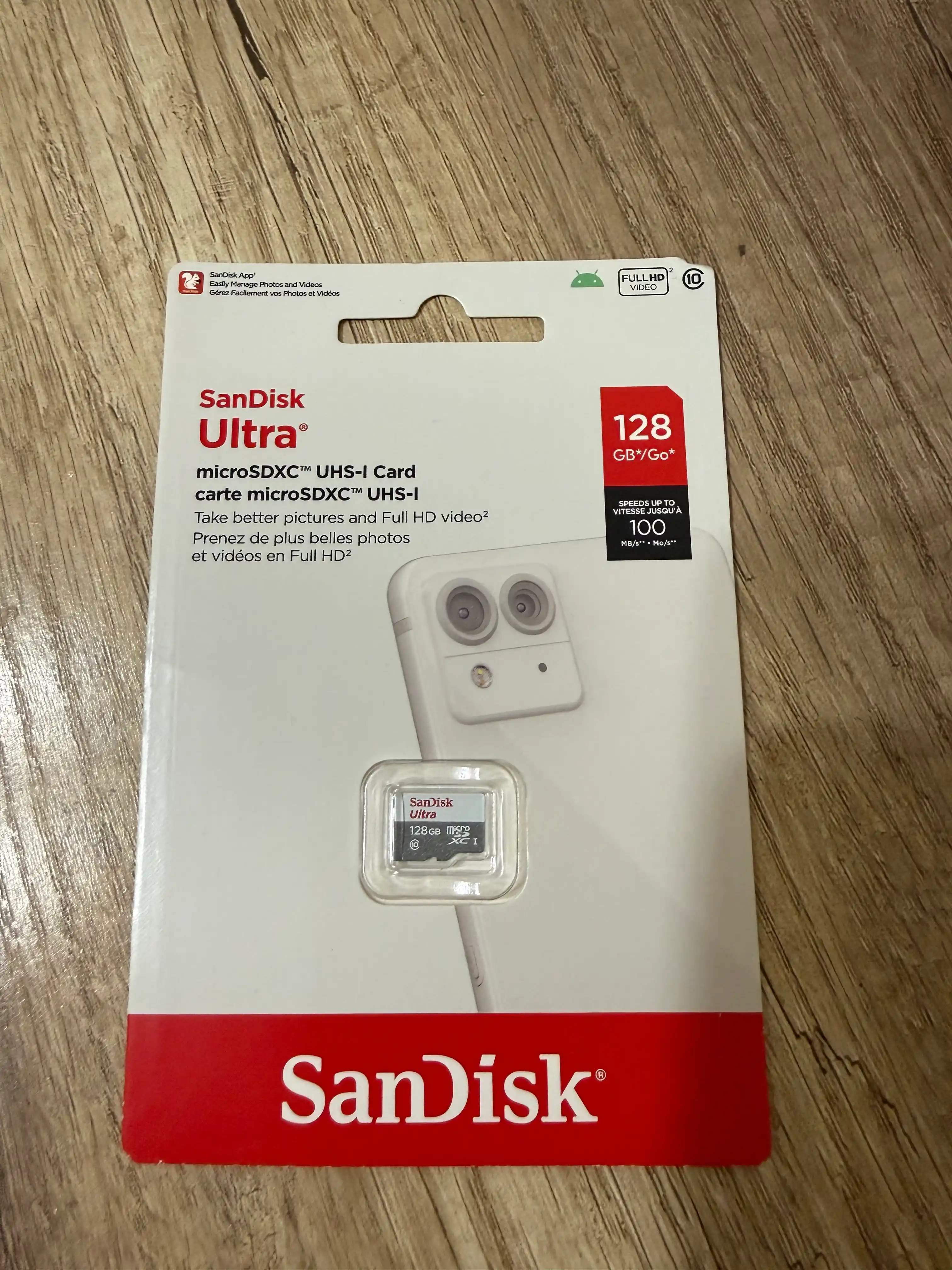 SanDisk Ultra microSD 16/64/128 GB xotira kartasi, A1, UHS-I, 100 MB/s gacha, fleshka