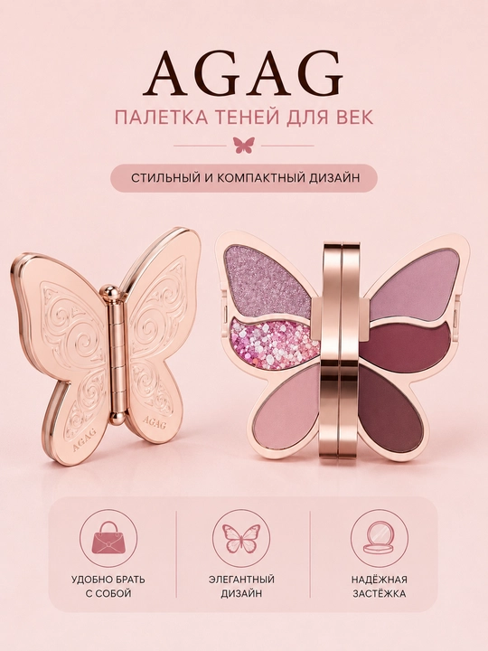Палетка теней для век AGAG Butterfly