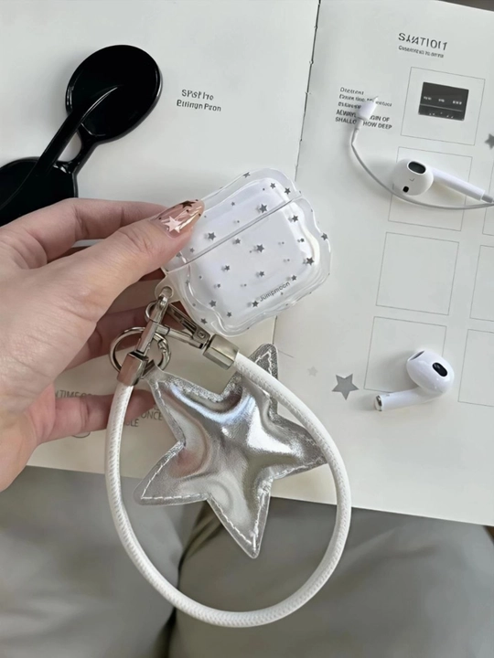 Текстурированный чехол для AirPods с объемным 3D цветком