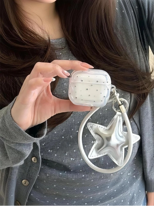 Текстурированный чехол для AirPods с объемным 3D цветком