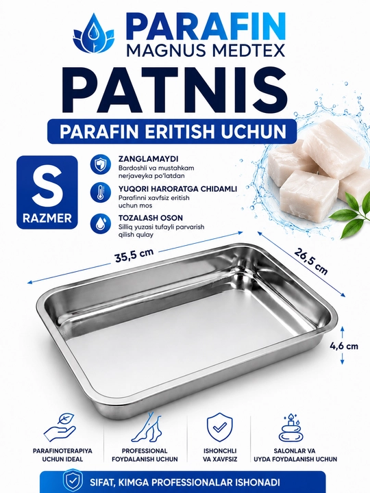ПОДНОС ДЛЯ ЗАЛИВКИ ПАРАФИНА, ИСПОЛЬЗОВАНИЯ НА КУХНЕ И В БЫТУ